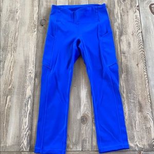 Blue lululemon cropped leggings
